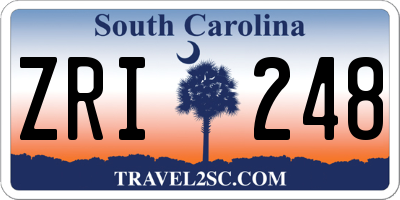 SC license plate ZRI248