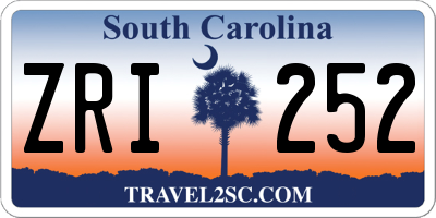 SC license plate ZRI252