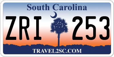 SC license plate ZRI253