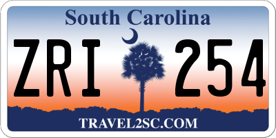 SC license plate ZRI254