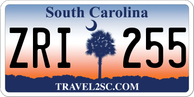 SC license plate ZRI255
