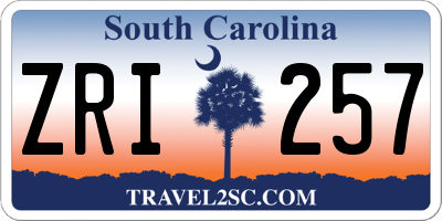 SC license plate ZRI257