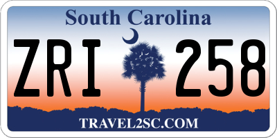SC license plate ZRI258