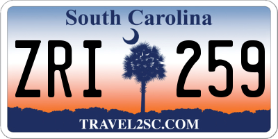 SC license plate ZRI259