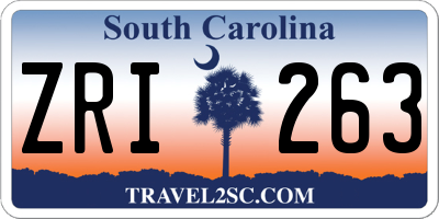 SC license plate ZRI263