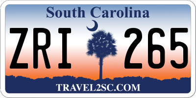 SC license plate ZRI265