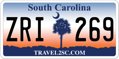 SC license plate ZRI269