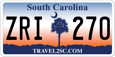 SC license plate ZRI270