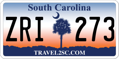 SC license plate ZRI273
