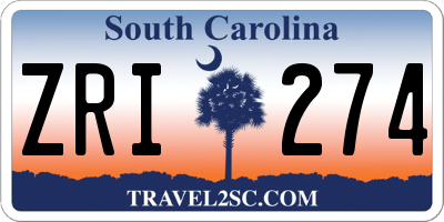SC license plate ZRI274