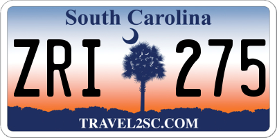 SC license plate ZRI275
