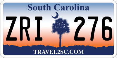 SC license plate ZRI276