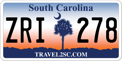 SC license plate ZRI278