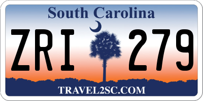SC license plate ZRI279