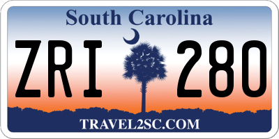 SC license plate ZRI280