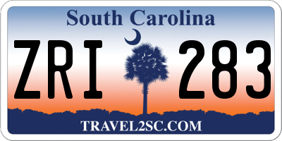 SC license plate ZRI283