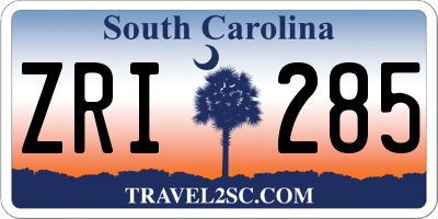 SC license plate ZRI285