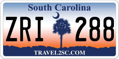 SC license plate ZRI288