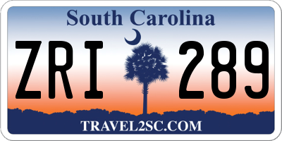 SC license plate ZRI289