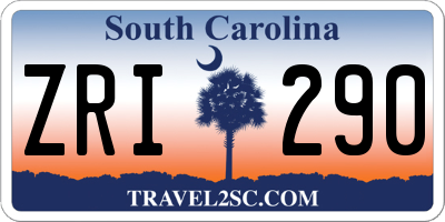 SC license plate ZRI290