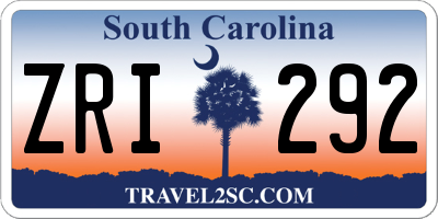 SC license plate ZRI292