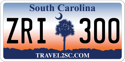 SC license plate ZRI300