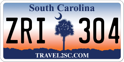 SC license plate ZRI304