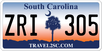 SC license plate ZRI305