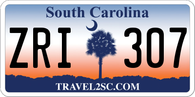 SC license plate ZRI307