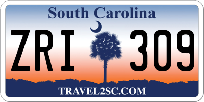 SC license plate ZRI309