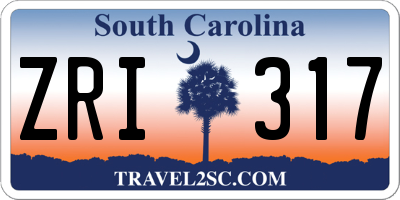 SC license plate ZRI317