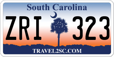 SC license plate ZRI323