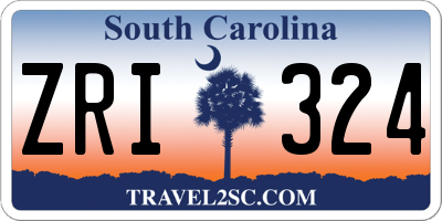 SC license plate ZRI324