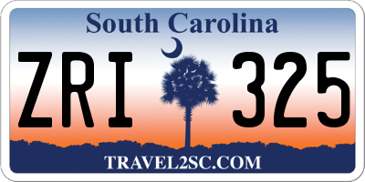 SC license plate ZRI325