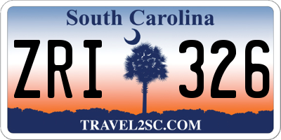 SC license plate ZRI326