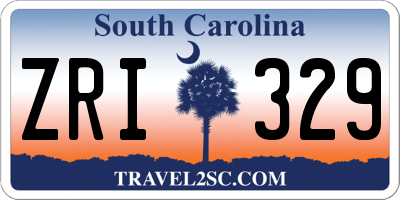 SC license plate ZRI329