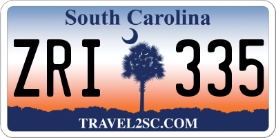 SC license plate ZRI335