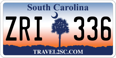 SC license plate ZRI336