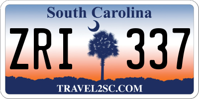 SC license plate ZRI337