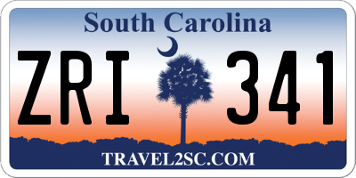 SC license plate ZRI341