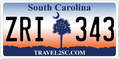 SC license plate ZRI343