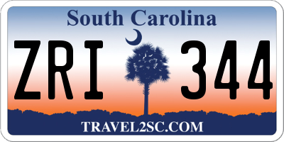 SC license plate ZRI344