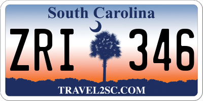 SC license plate ZRI346