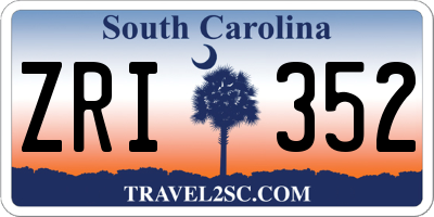 SC license plate ZRI352