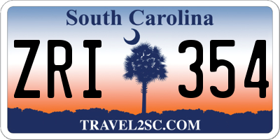 SC license plate ZRI354