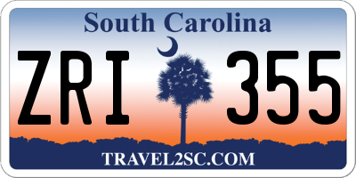 SC license plate ZRI355