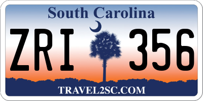 SC license plate ZRI356