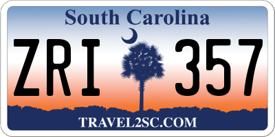 SC license plate ZRI357