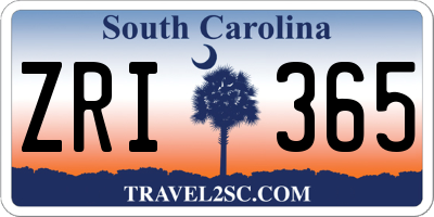 SC license plate ZRI365