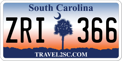 SC license plate ZRI366